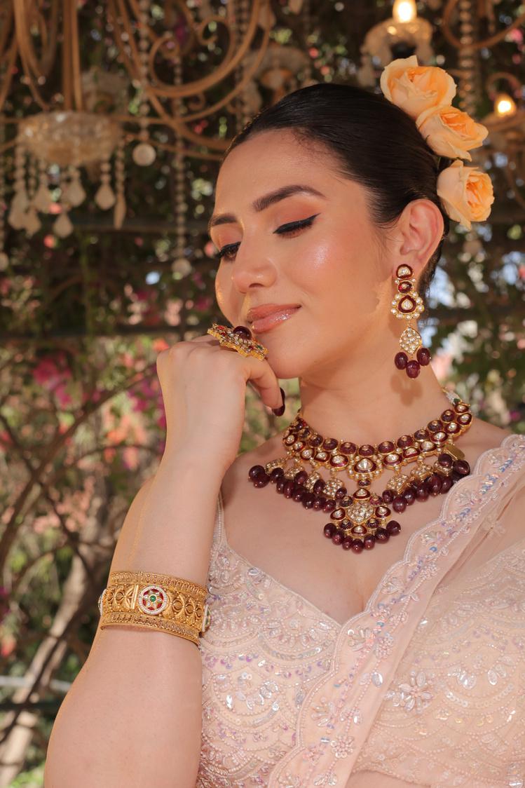 Blush Bloom – Handcrafted Organza Lehenga
