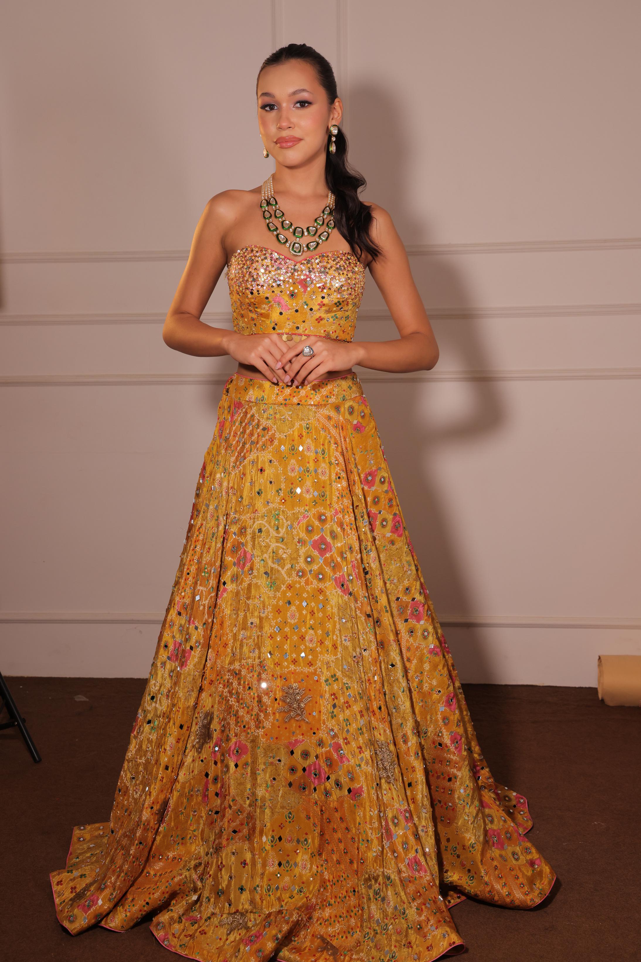 Mustard yellow Lehenga - Satrang collection'25